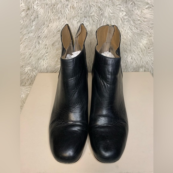 Calvin Klein Lorah Black Leather Booties size US 7.5 - Picture 2 of 6